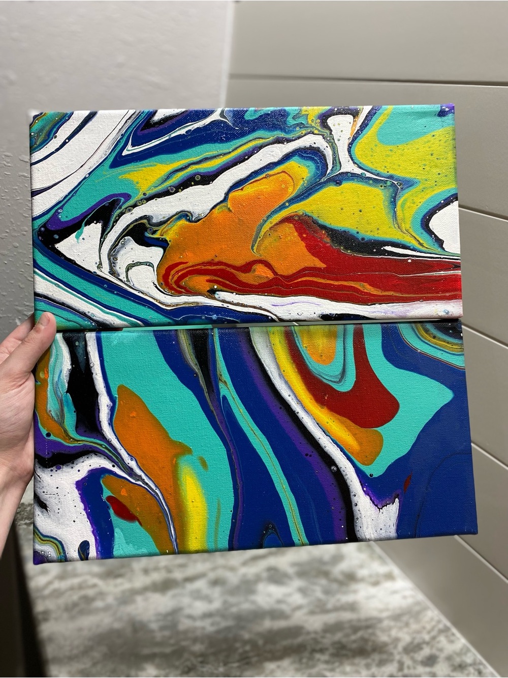 Abstract Canvas Art SET - Multicolor
